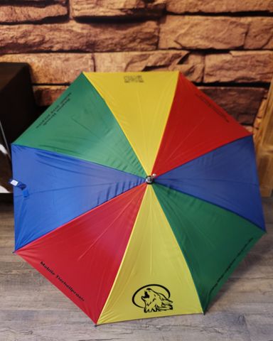 Ihr Wunschmotiv auf einem Regenschirm, oder als Werbeschirm